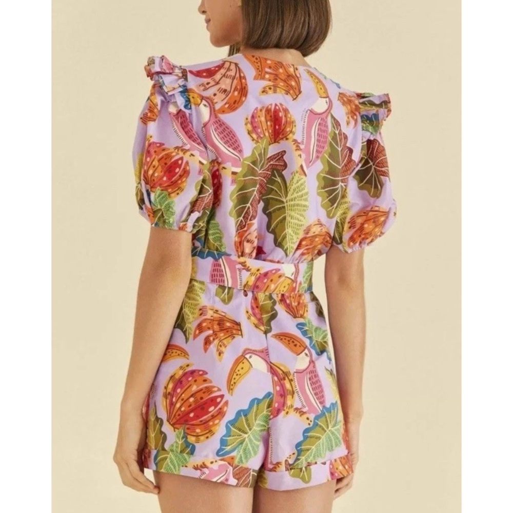 Farm Rio Lilac Beaks & Bananas Romper
Size Small - Picture 2 of 7